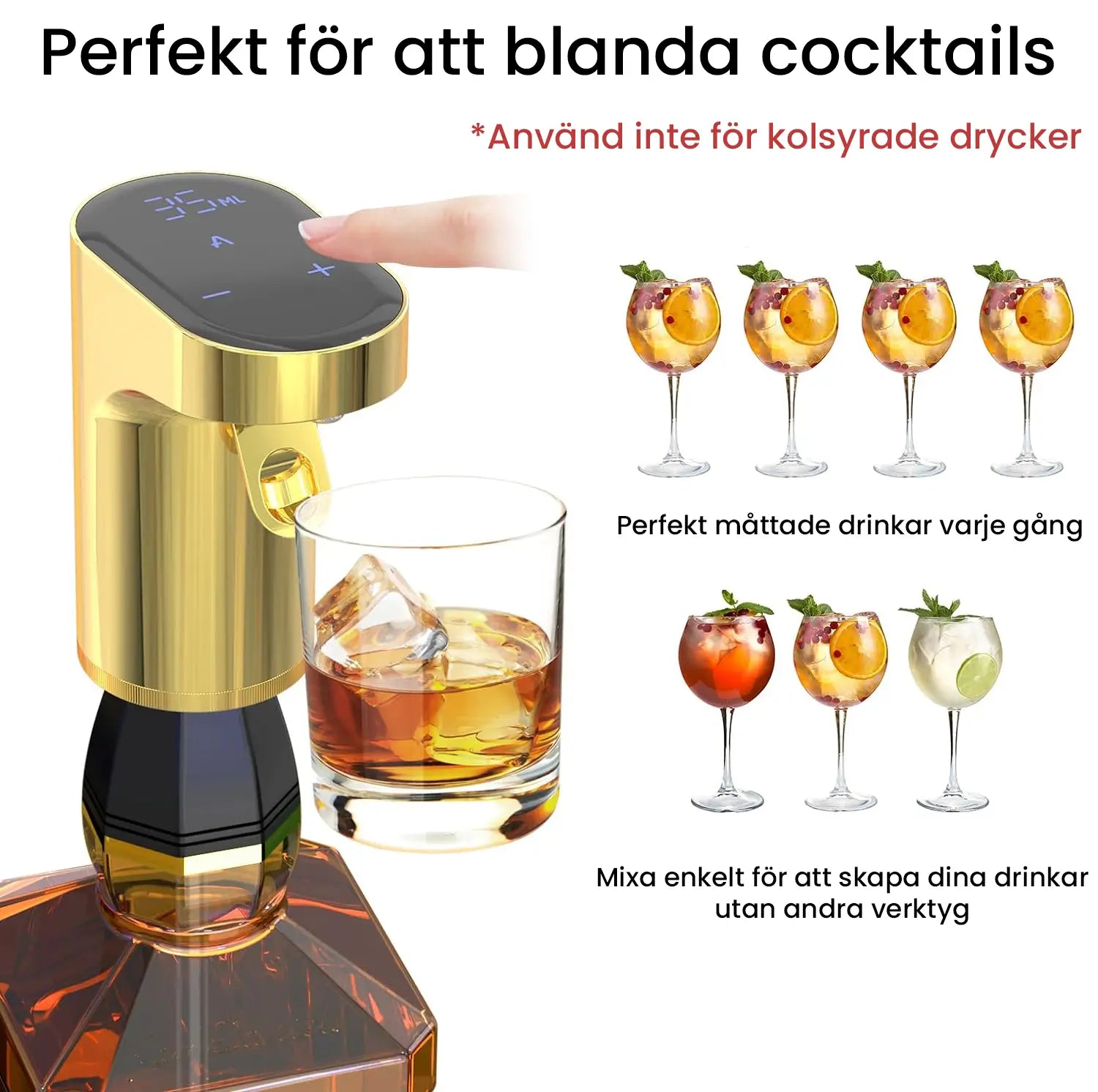 Vindispenser för att blanda cocktails